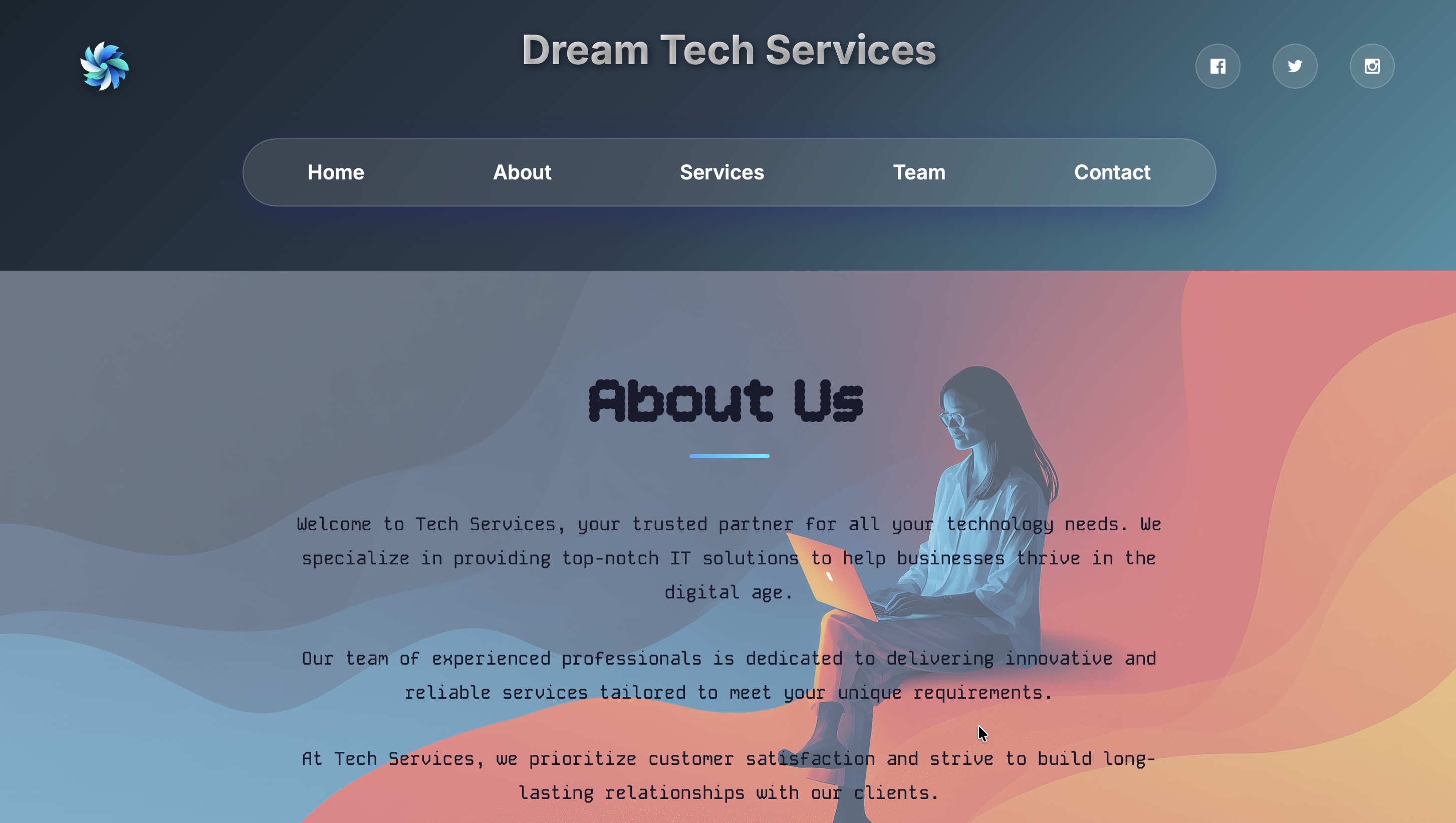 Single Page Website - Tech Services Thumbnail